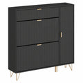 Vicco Helge Schuhschrank in Schwarz, 108 x 107,5 cm, ideal zur Schuhaufbewahrung im Eingangsbereich