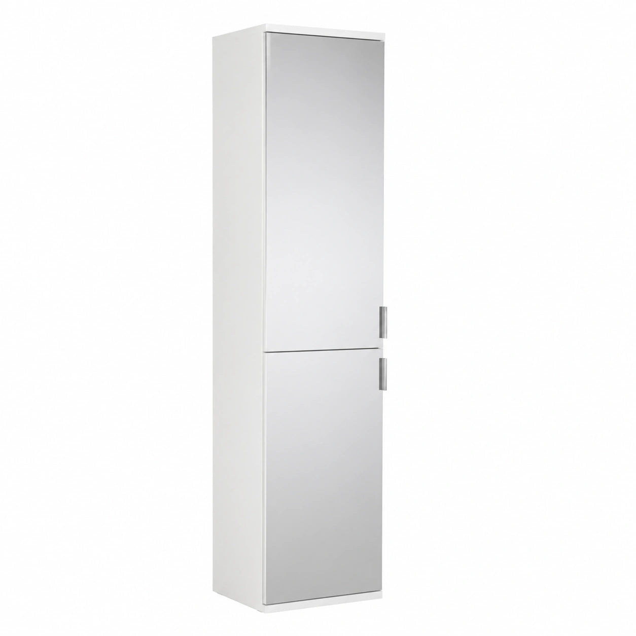 Spiegelschrank mit Spiegel und Stauraum, 30x193x34 cm, Weiß, multifunktional