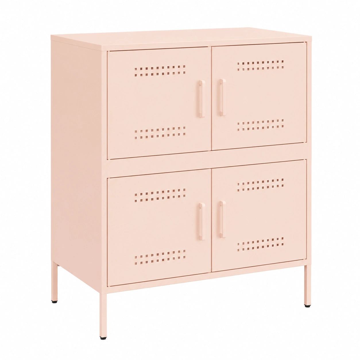 Industrie-Stil Sideboard Rosa, Mehrzweckschrank mit Metallgestell, 68x39x79 cm, für Wohnzimmer, Schlafzimmer oder Küche