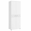 Moderner Garderobenschrank Prisma in Hochglanz Weiß – Platzsparende Lösung 70x192x34 cm