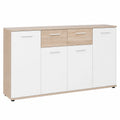 Moderner Sideboard Jacklin II in Sonoma-Eiche und Weiß