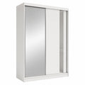 Gabo Schwebetürenschrank mit Spiegel, Weiß, 120 cm - Vielseitiger Organizer für Flur und Schlafzimmer
