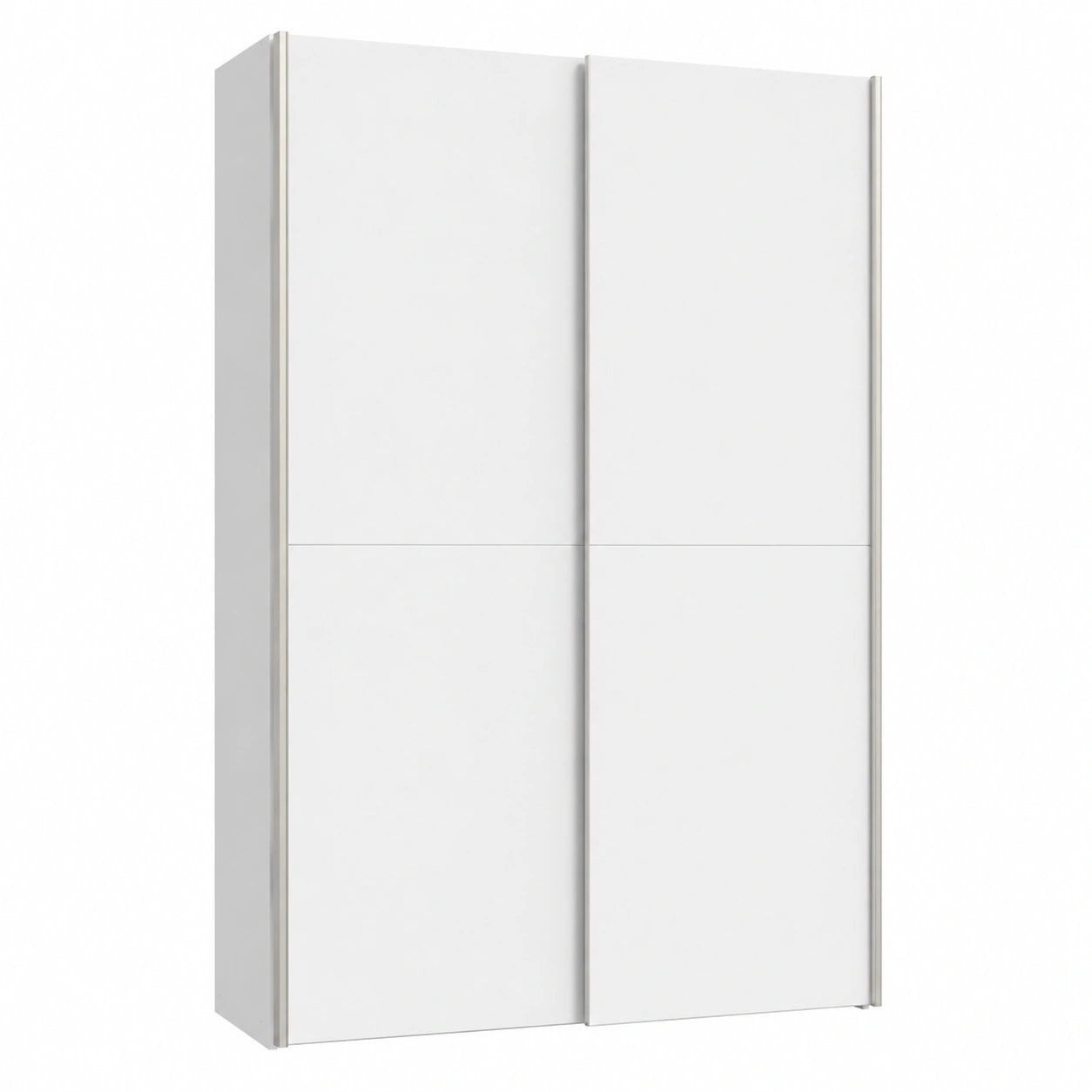 Moderner FORTE OZZULA Mehrzweck-Schwebetürenschrank weiß, ideal für Flur und Abstellraum, 120x190,5x42 cm