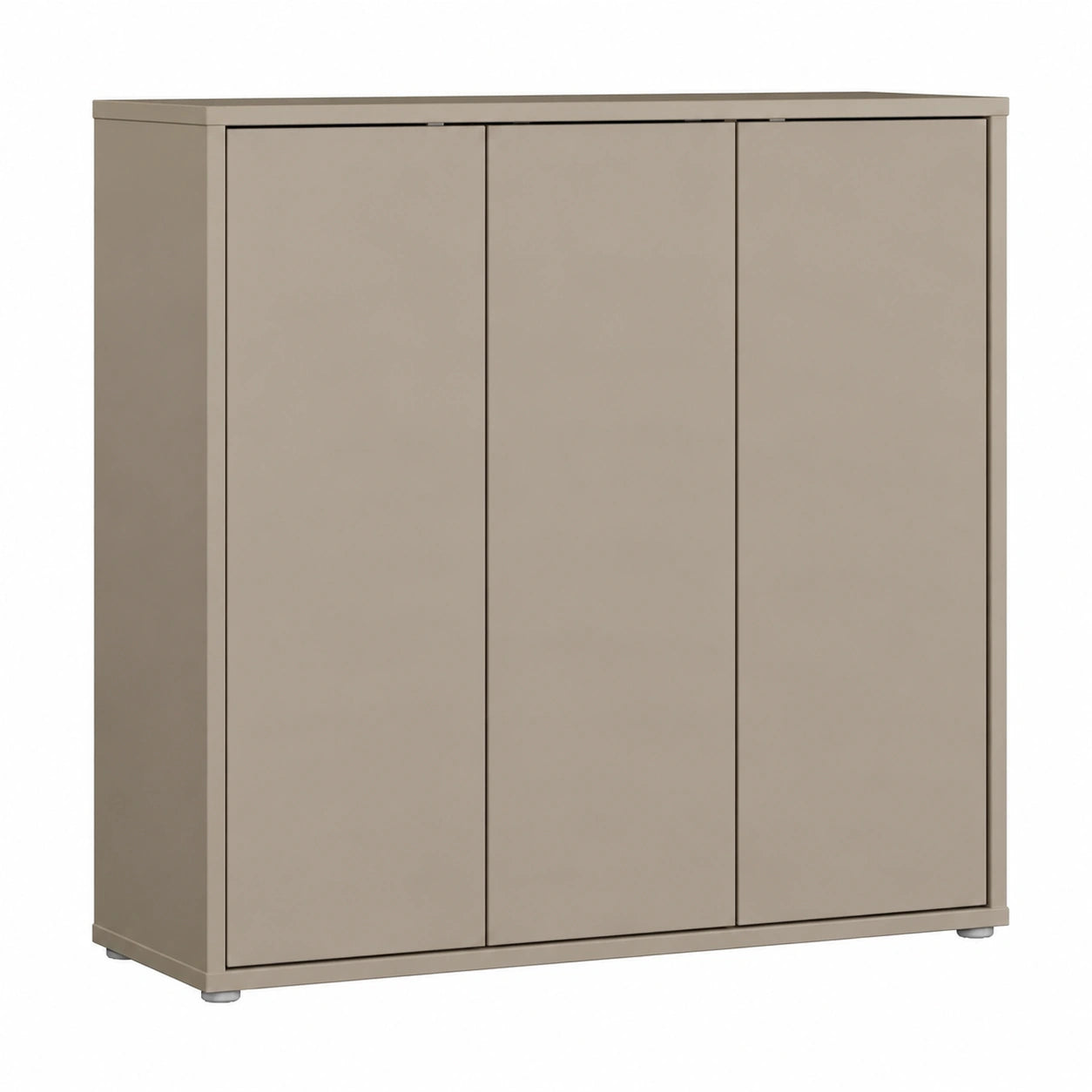 Moderner Schuhschrank aus Holzwerkstoff in Taupe, 3-türig, kompakt
