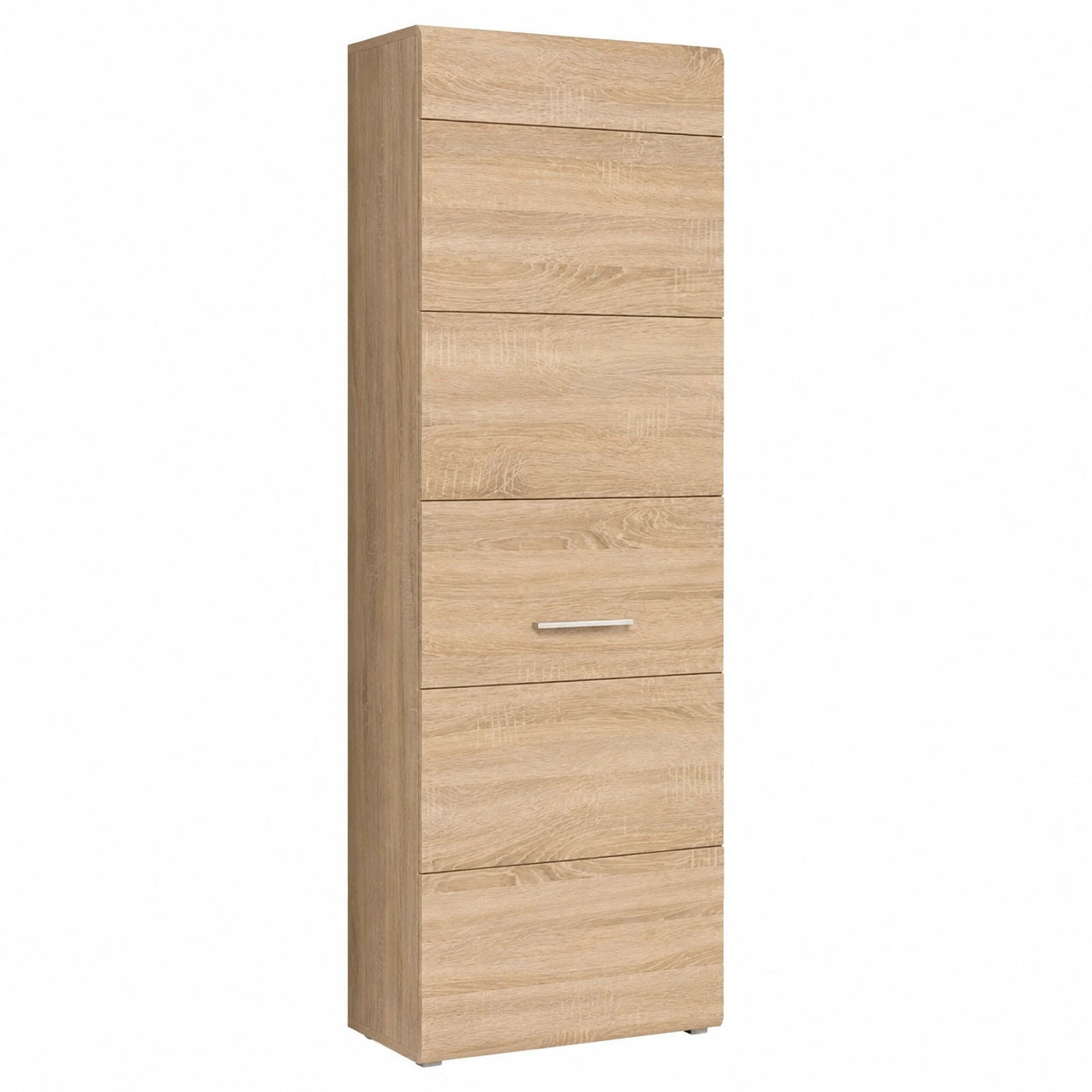 Schmaler Kleiderschrank 55 cm, 1-türig mit Regal und Stange, Sonoma Eiche Dekor