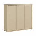 Moderner Schuhschrank 3-türig in Buttergelb, 109,2 x 99,1 x 34,9 cm
