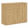 Moderner Sideboard aus Holzwerkstoff in Artisan-Eiche, 88x30x70 cm, mit Schubladen, ideal für Küche und Flur