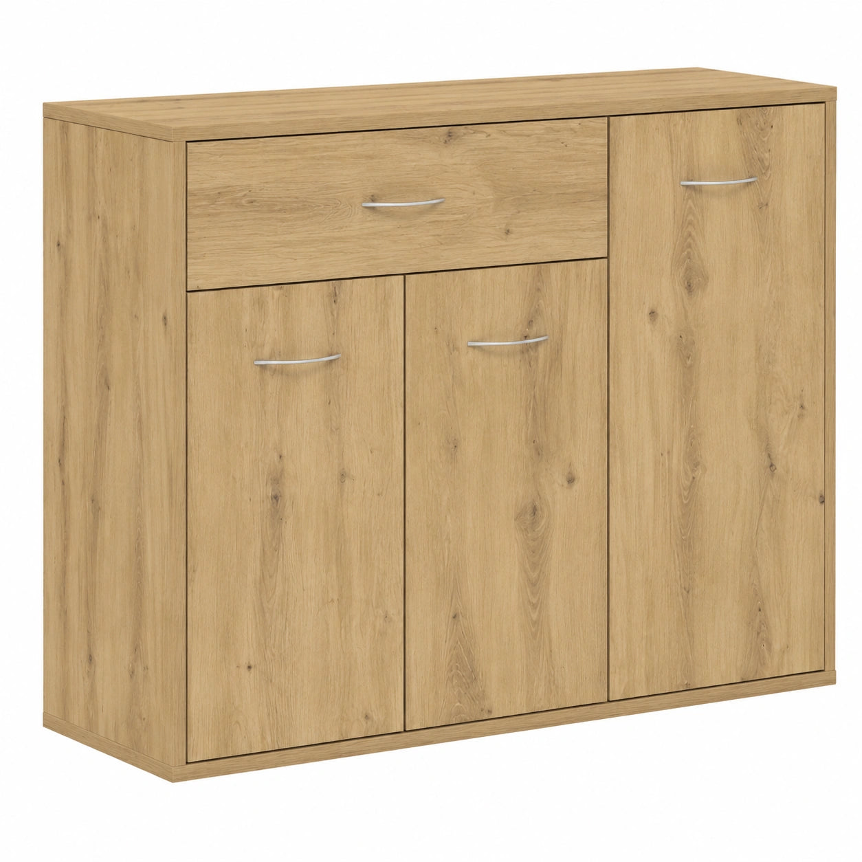 Moderner Sideboard aus Holzwerkstoff in Artisan-Eiche, 88x30x70 cm, mit Schubladen, ideal für Küche und Flur