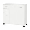 Multifunktionales Sideboard mit 2 Schubladen für Flur und Schlafzimmer, 76x80x28cm, Weiß