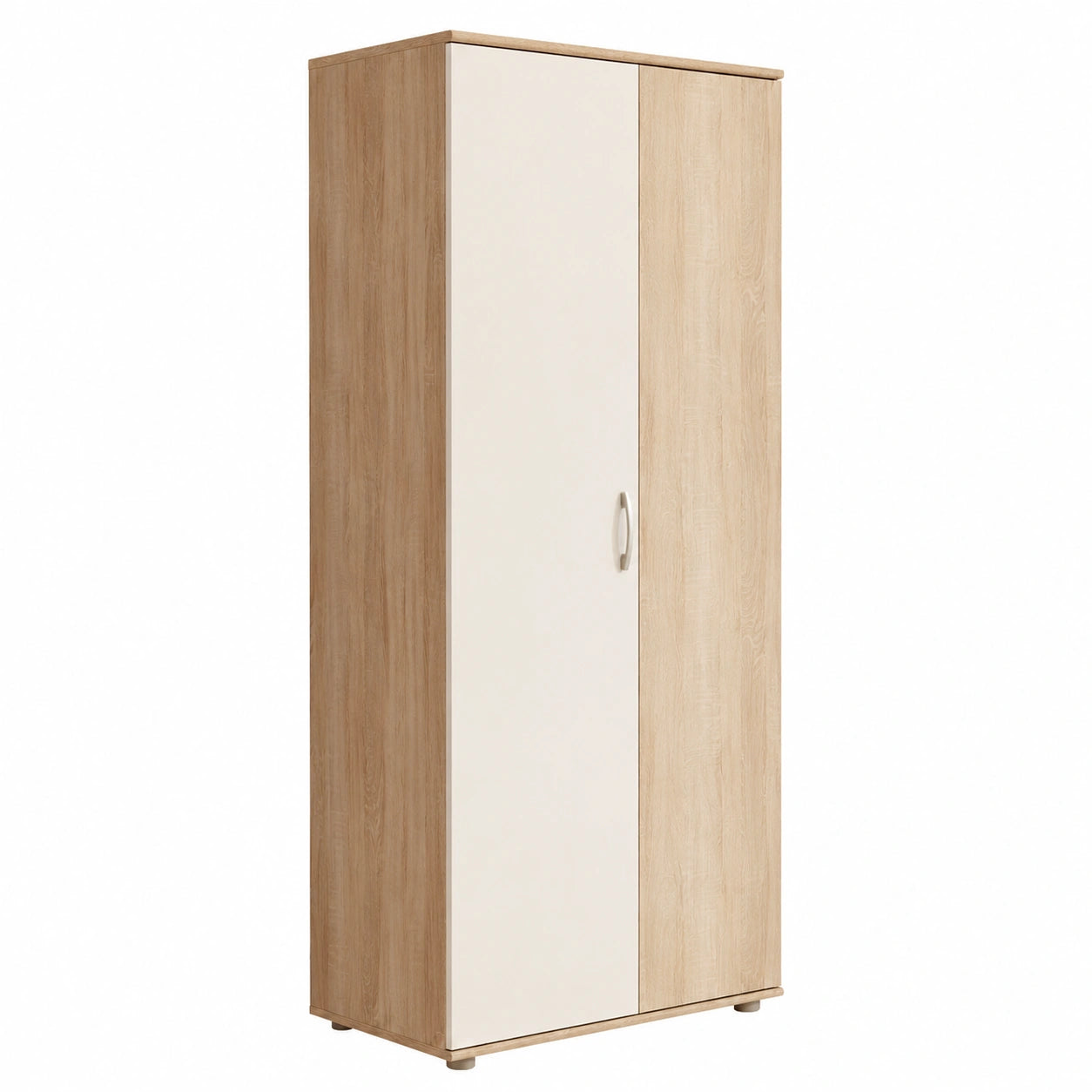 Vielseitiger Schuhschrank in Eiche Sonoma/Weiß - Höhenverstellbare Einlegeböden, 70x176x35 cm