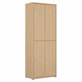 Moderner Schuhschrank ALICE SPRINGS, 4-türig, Eichenholzdekor, kompakt 74,5x191,9x34,9 cm