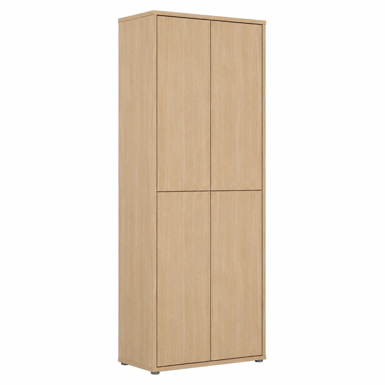 Moderner Schuhschrank ALICE SPRINGS, 4-türig, Eichenholzdekor, kompakt 74,5x191,9x34,9 cm