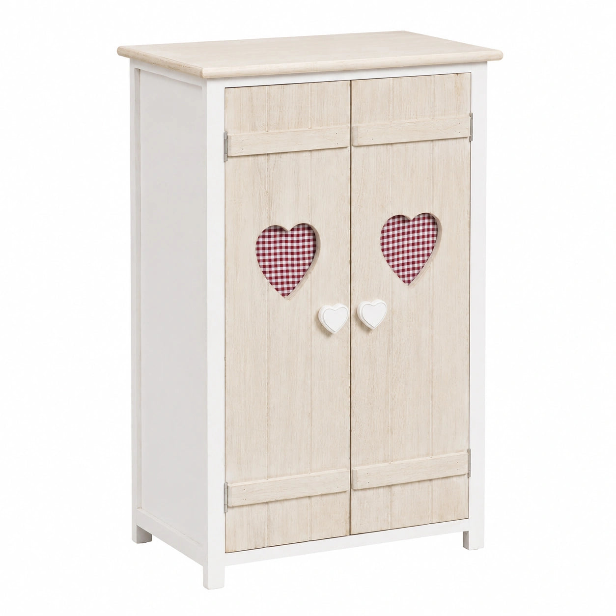 Vintage Holzkommode im Landhausstil, weiß gekalkt, 51x31x78 cm, ideal für Flur oder Schlafzimmer